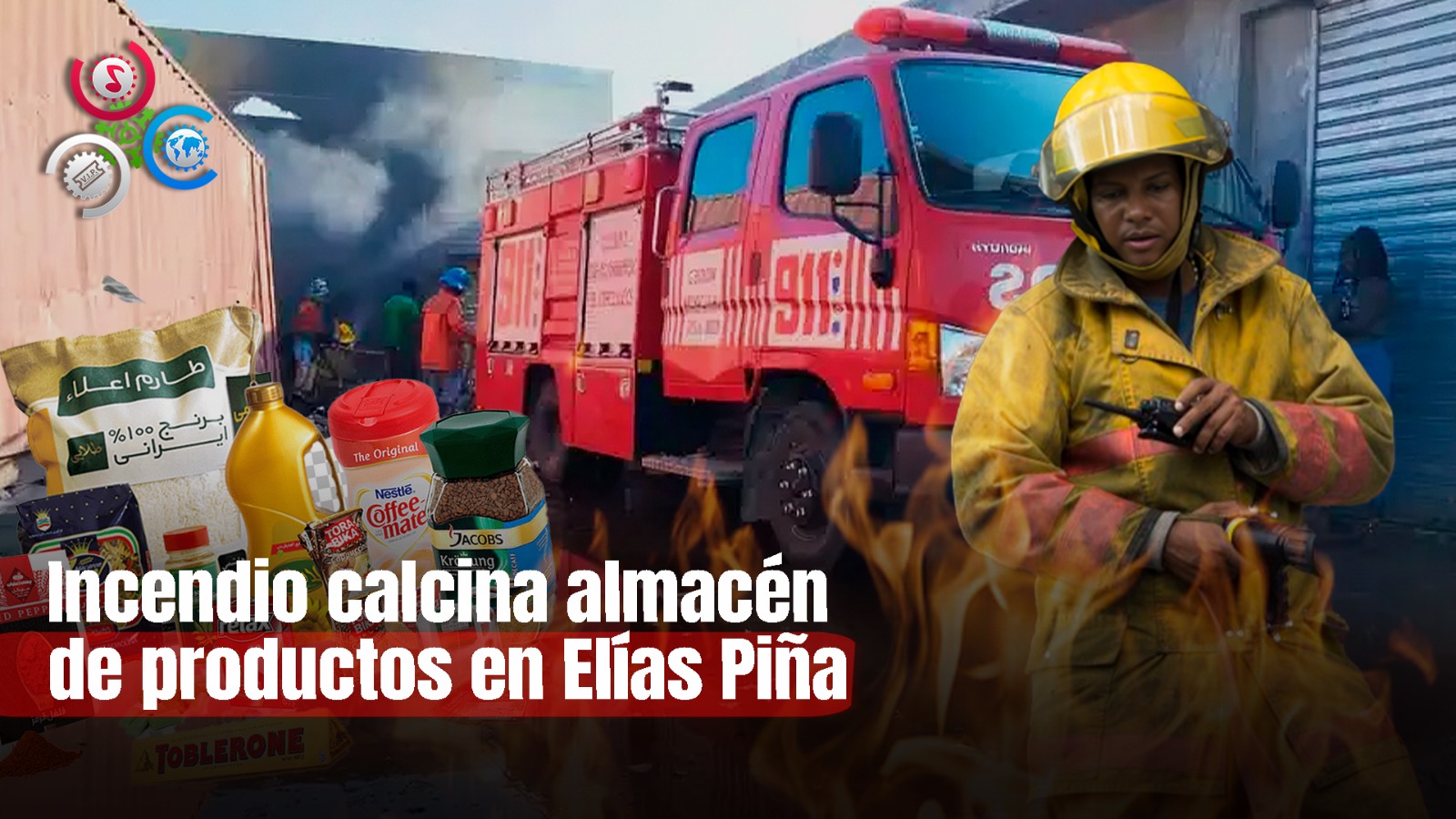 Incendio Destruye Almacén Suplidor De Productos Comestibles En Elías Piña