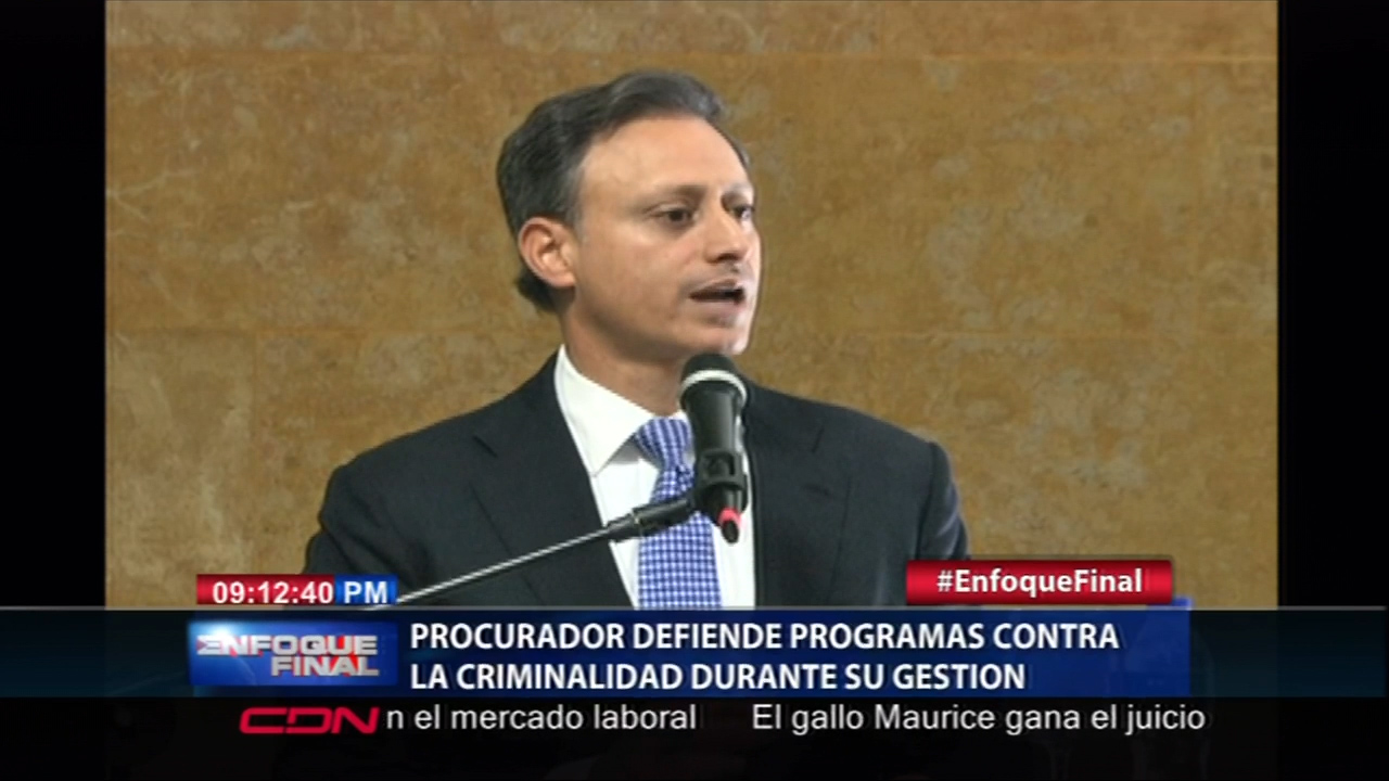 Procurador Defiende Programas Contra La Criminalidad Durante Su Gestión