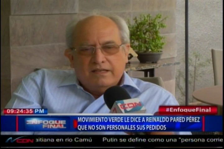 Movimiento Verde Le Responde A Reinaldo Pared Pérez