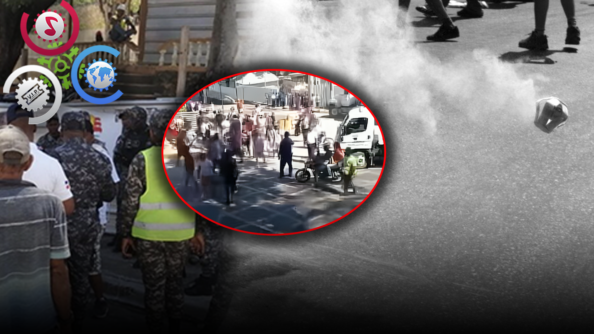 Enfrentamiento Entre Policías Y Manifestantes En Playa De Sosúa En Reclamo A La Construcción De Tres Plazas