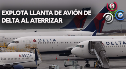 Explota Llanta De Avión De Delta Al Aterrizar