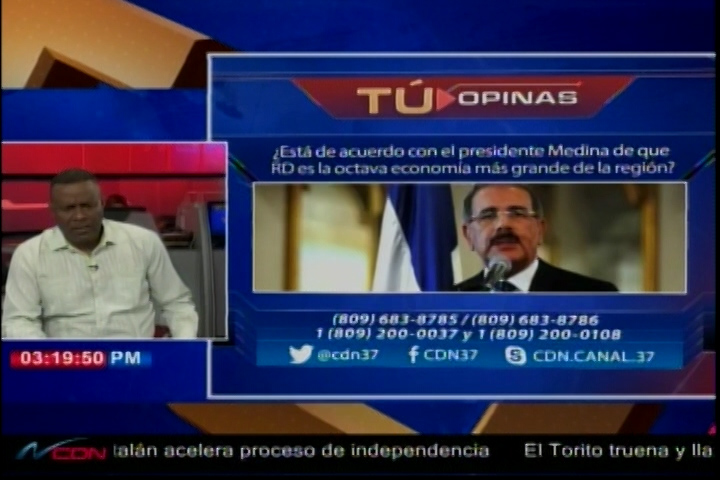 ¿Está Usted De Acuerdo Que RD Es La Octava Economía De La Región, Tal Y Como Lo Dijo Danilo Medina?