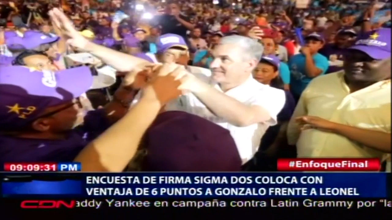 Encuestas De Firma Sigmados Coloca Con Ventaja De 6 Puntos A Gonzalo Frente A Leonel