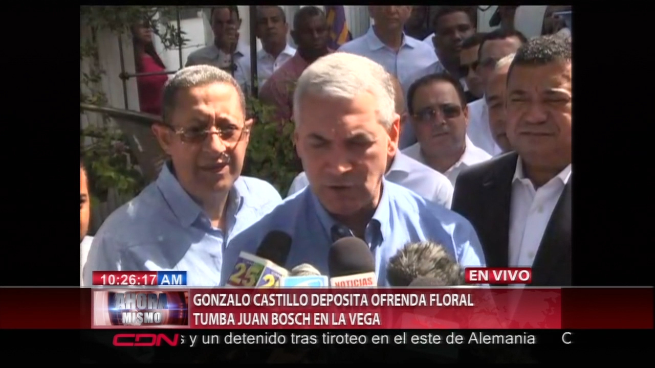Gonzalo Castillo Deposita Ofrenda Floral En La Tumba De Juan Bosch