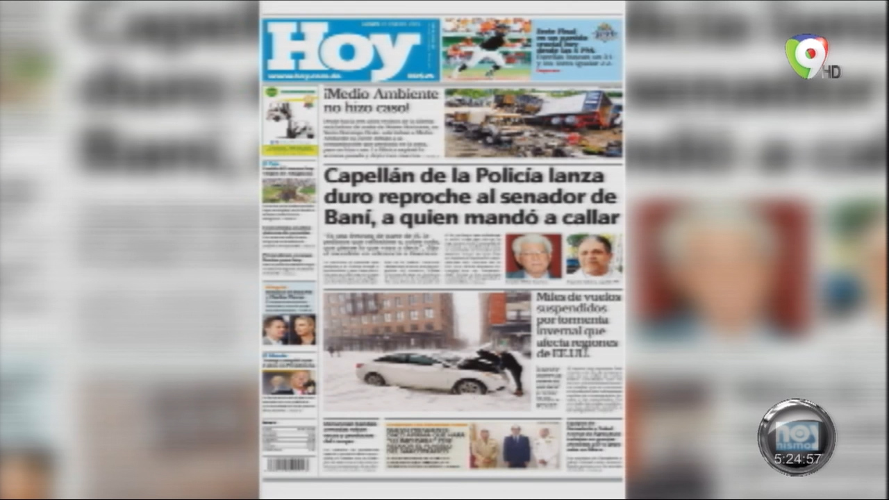 Informaciones En Portadas De Los Diarios El Día De Hoy