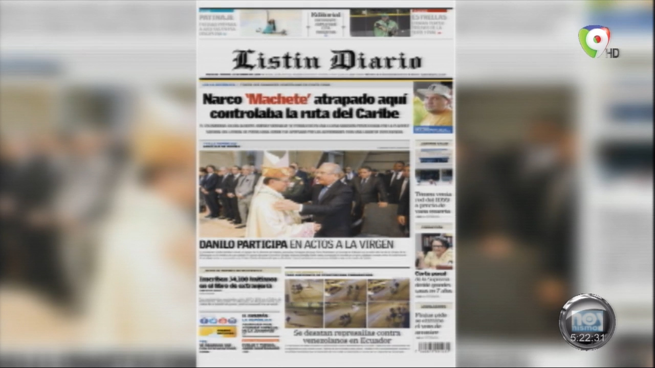 Informaciones En Portadas De Los Diarios El Día De Hoy