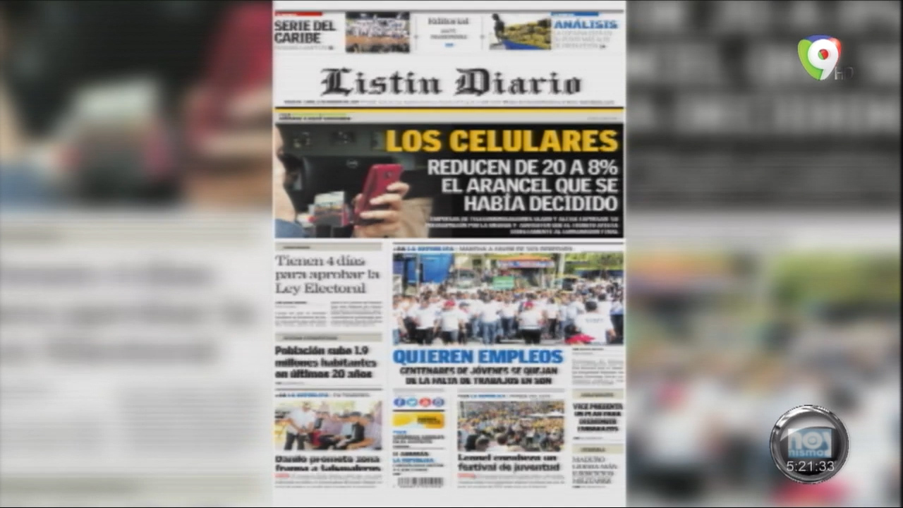 Informaciones En Portadas De Los Diarios El Día De Hoy