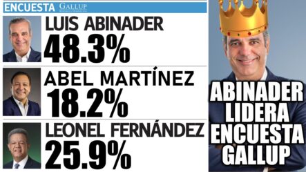¡Según La ENCUESTA GALLUP, Luis Abinader Lleva La Delantera Con Un 48.3%!