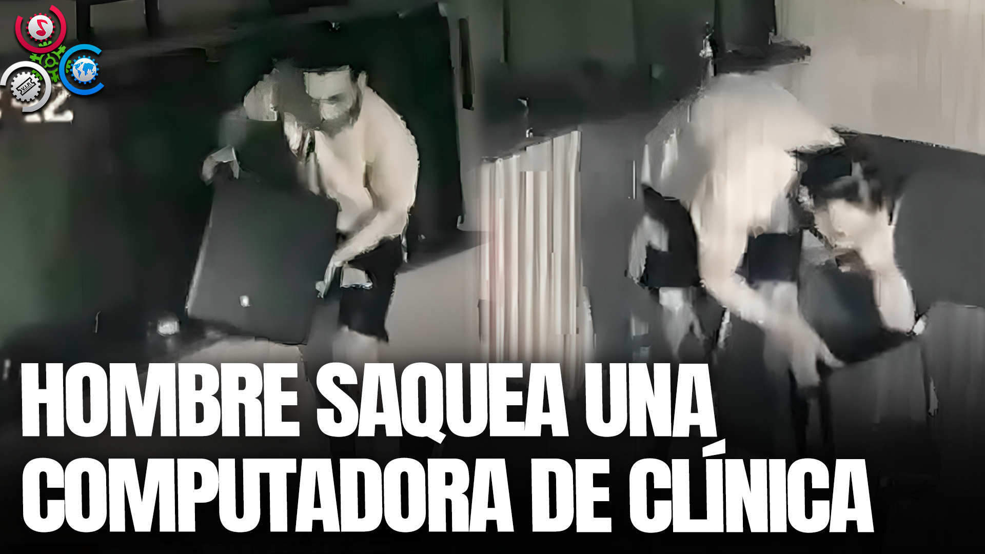 Individuo Es Captado Por Cámaras Al ROBAR Computadora De Clínica Cruz Jiminián