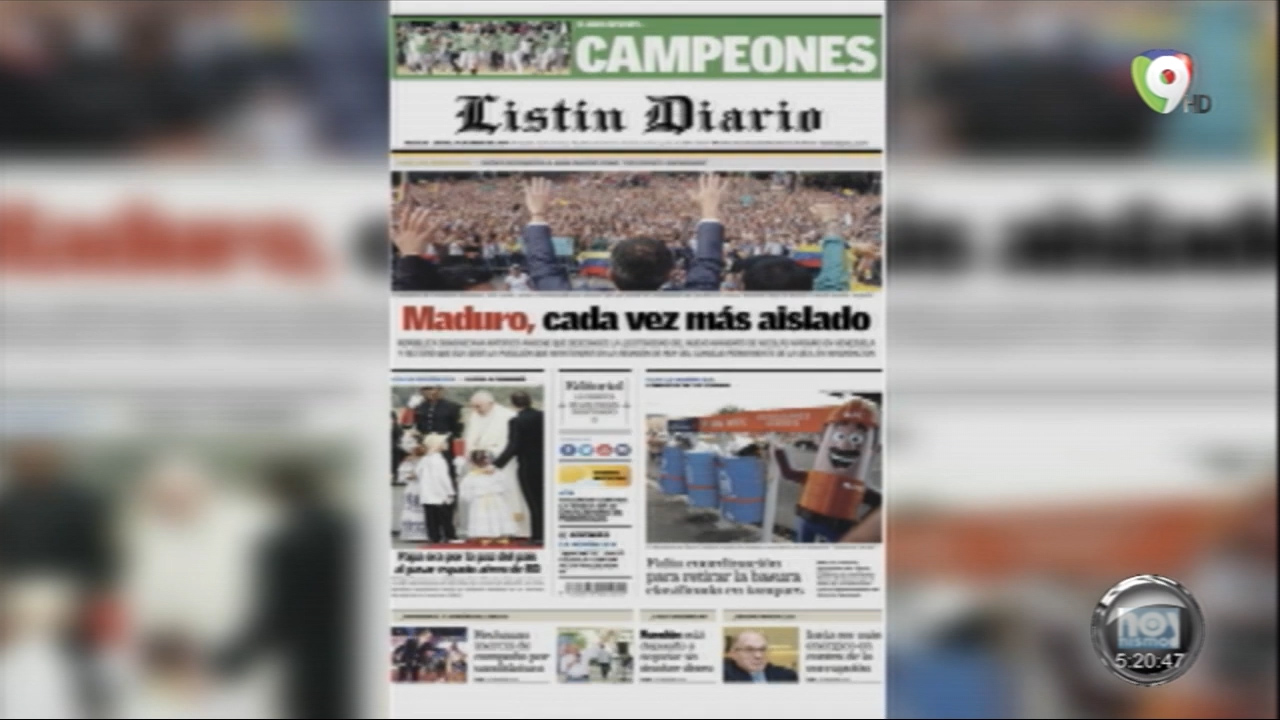 Informaciones En Portadas De Los Diarios Del Día De Hoy