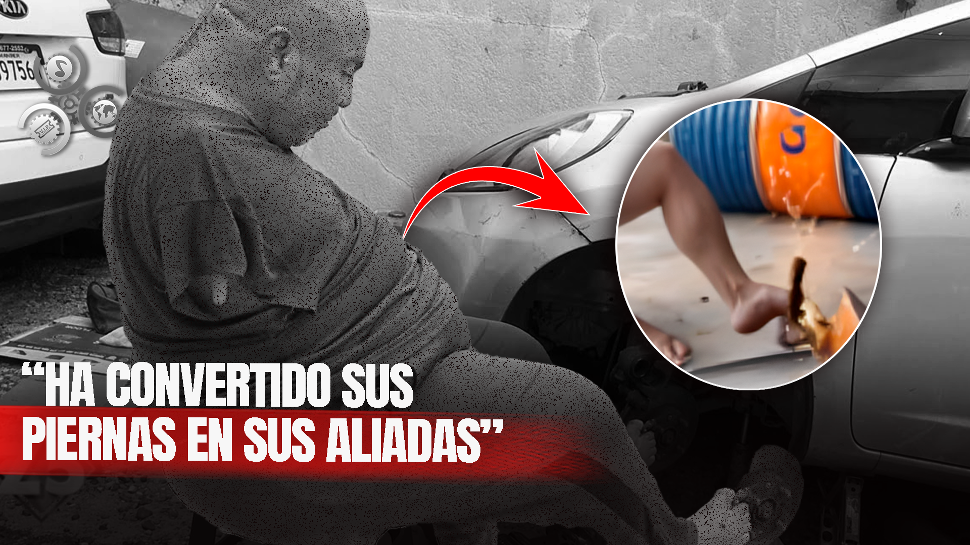 ¡Asombroso! A Pesar De Nacer Sin Brazos, Hombre Puertorriqueño Sobresale Como Mecánico En RD