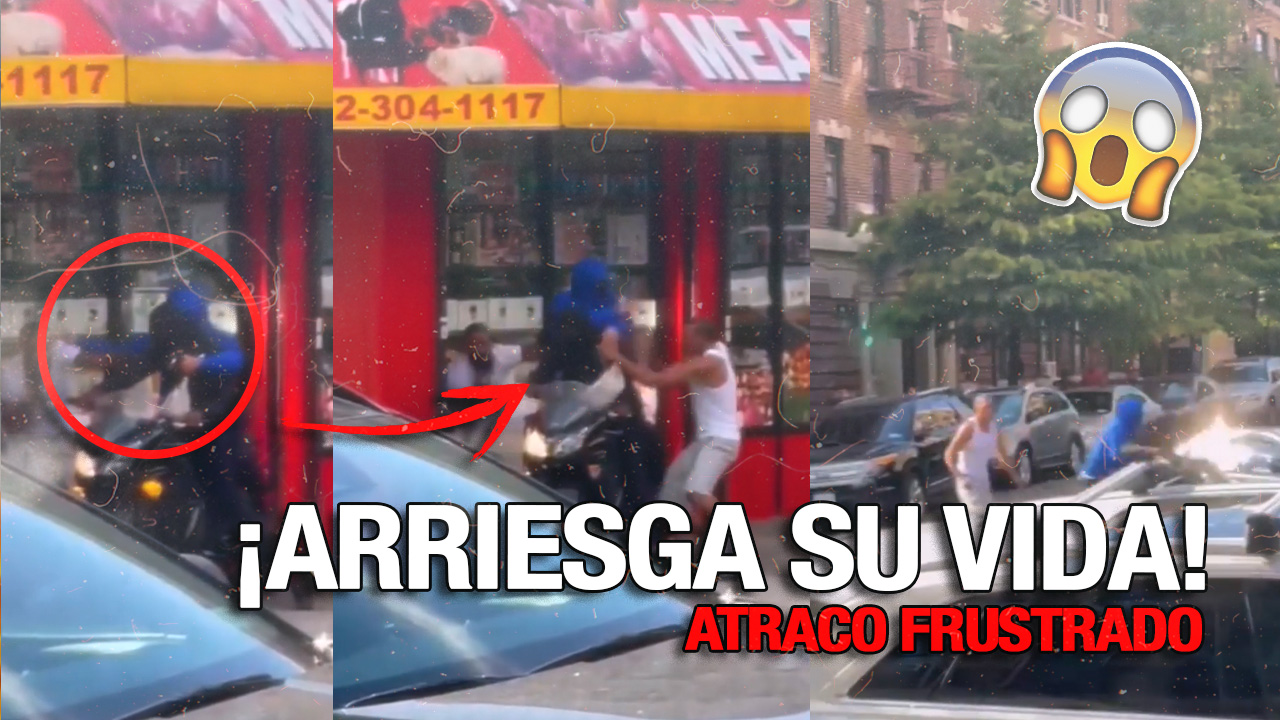 ¡HOMBRE ARRIESGA SU VIDA Para Evitar Asalto A Mano Armada A Plena Luz Del Día!