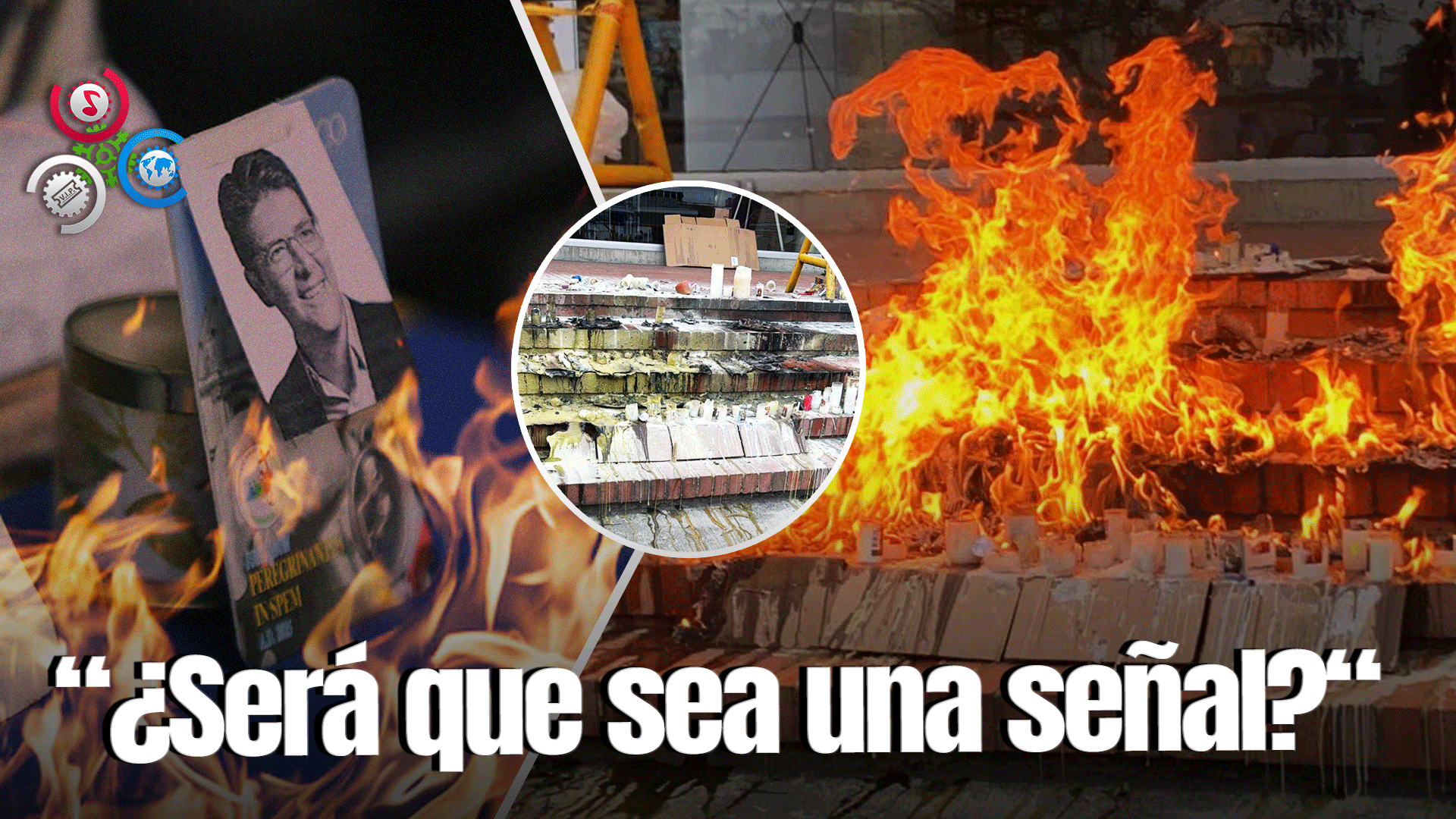 Incendio Destruye Altar Dedicado A Uribe Frente Centro Donde Está Ingresado En Bogotá