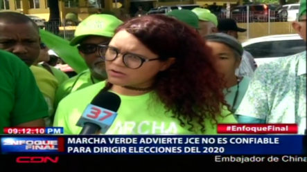 Marcha Verde Advierte JCE No Es Confiable Para Dirigir Elecciones Del 2020