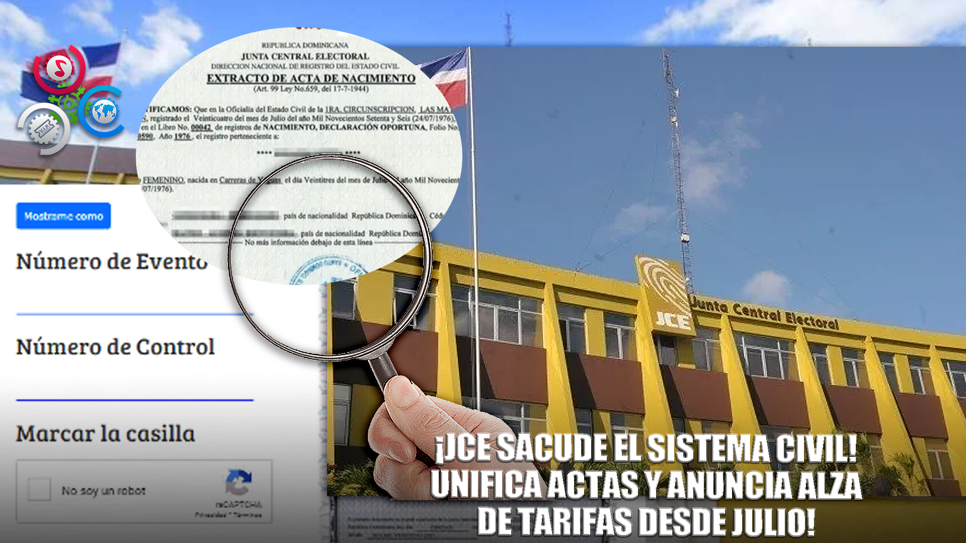 JCE Unifica Actas Del Estado Civil Y Sube Tarifas Desde Julio