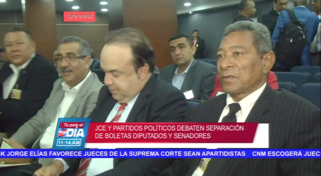 JCE Y Partidos Políticos Debaten Separación De Boletas De Diputados Y Senadores