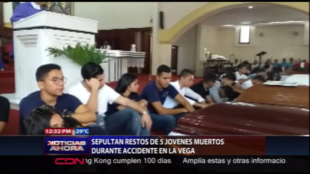 Sepultan Restos De 5 Jóvenes Muertos Durante Accidente En La Vega
