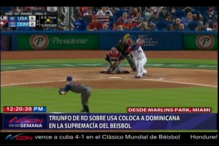 Triunfo De RD Sobre USA Coloca A Dominicana En La Supremacía De Béisbol