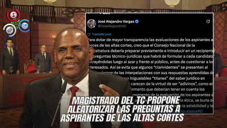 Juez José Alejandro Vargas Sugiere Sortear Preguntas Del CNM Para Garantizar Transparencia