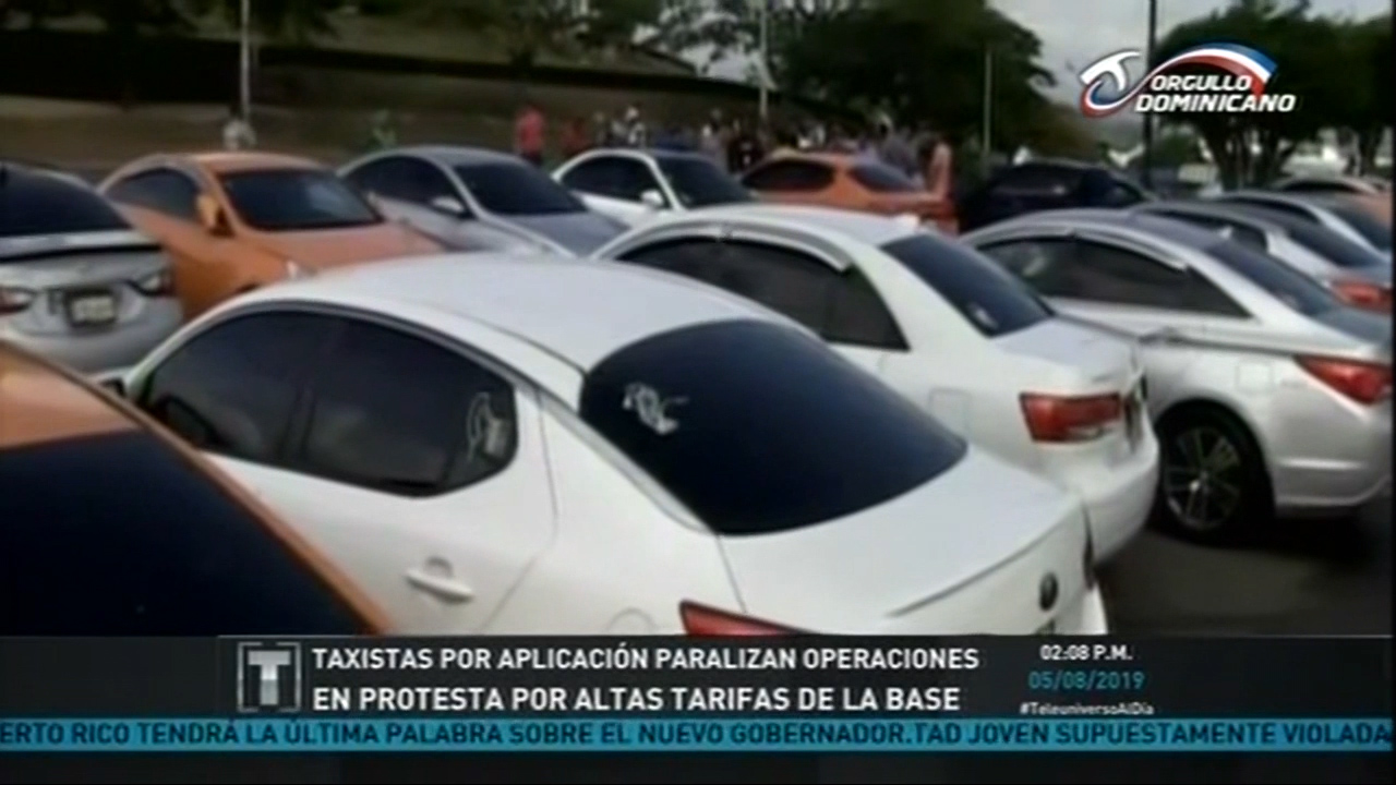 Taxistas De UBER Paralizan Operaciones En Protesta Por Altas Tarifa De La Base