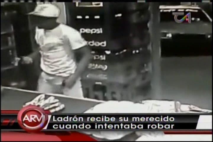 En Video: Ladrón Intenta Atracar Colmado Y Le Dieron Con Yuca