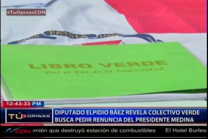 El Diputado Elpidio Báez Revela Que Colectivo Verde Busca Pedir Renuncia Del Presidente Danilo Medina ¿Cree Usted Que Báez Tiene Razón?