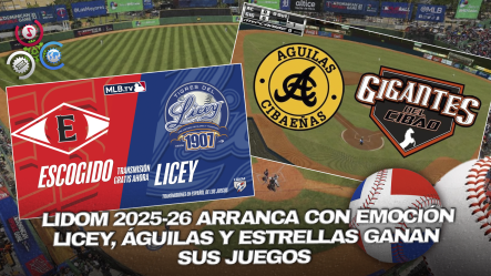 Licey Derrota Al Campeón Escogido Y Águilas Superan A Los Gigantes En El Inicio De Temporada