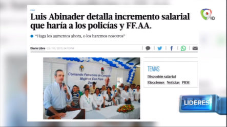 Luis Abinader Detalla Incremento Salarial Que Haría A Los Policías Y FF.AA.