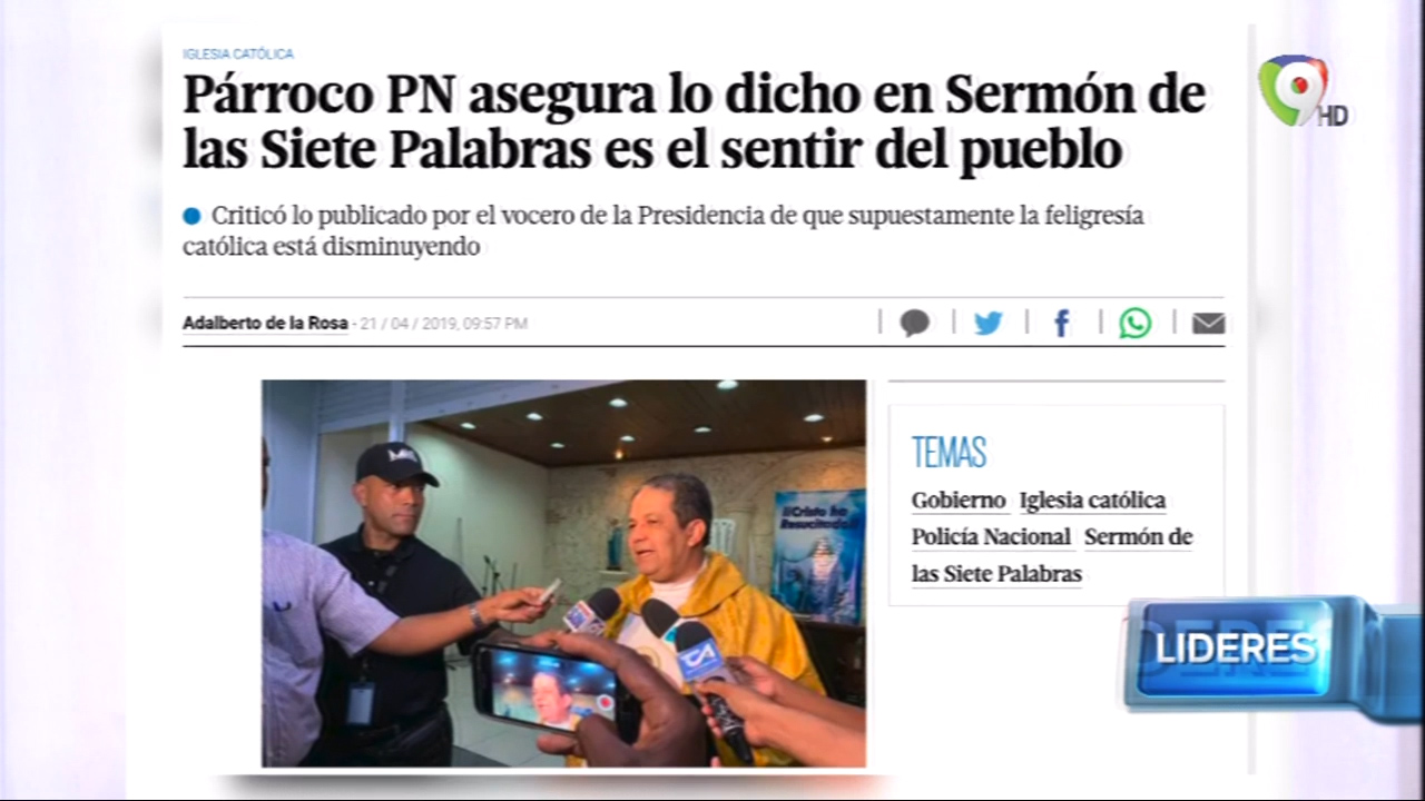 Párroco PN Asegura Lo Dicho En El Sermón De Las Siete Palabras Es El Sentir Del Pueblo