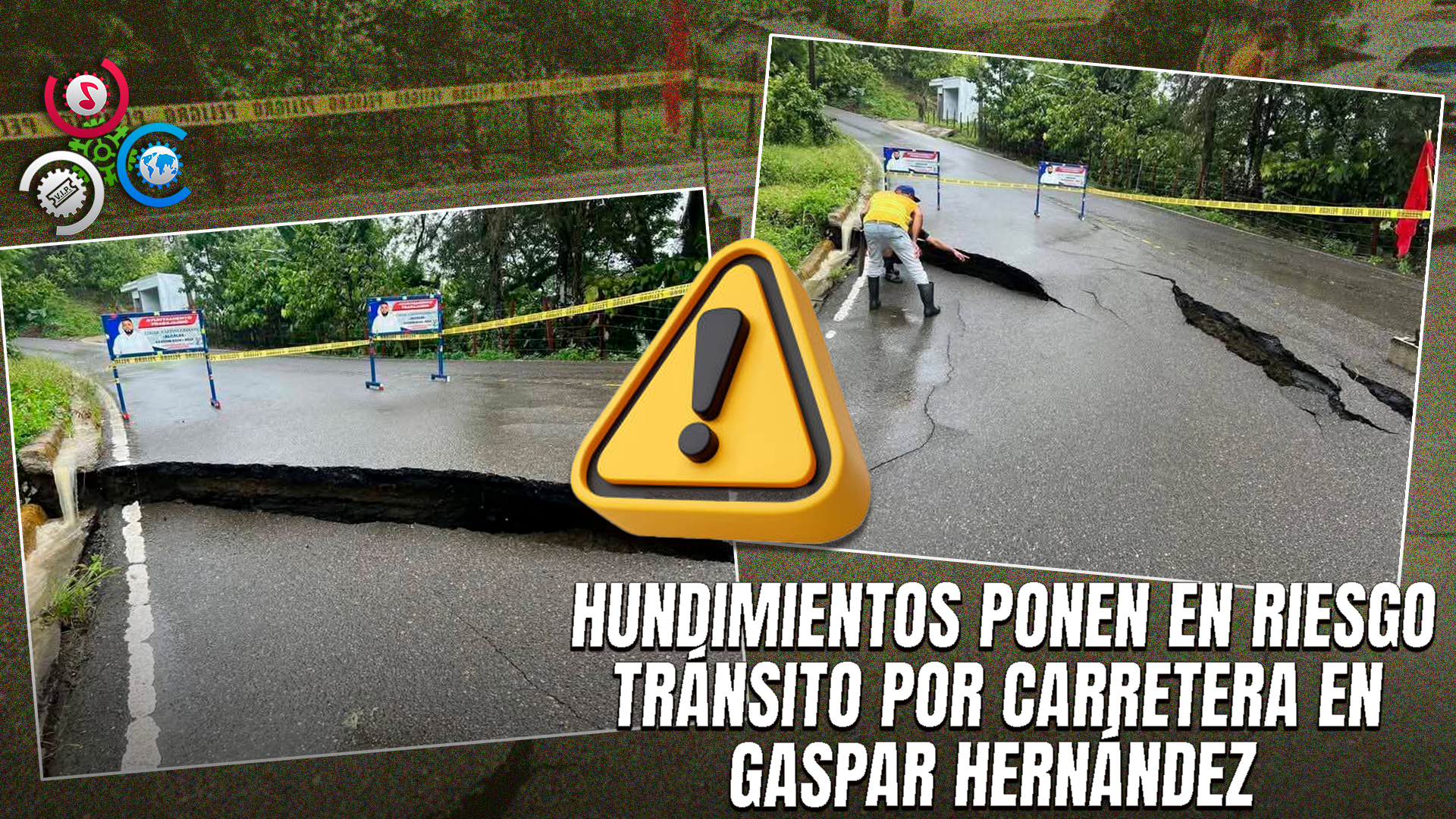 Carretera Turística De Gaspar Hernández: Lluvias Provocan Severos Hundimientos