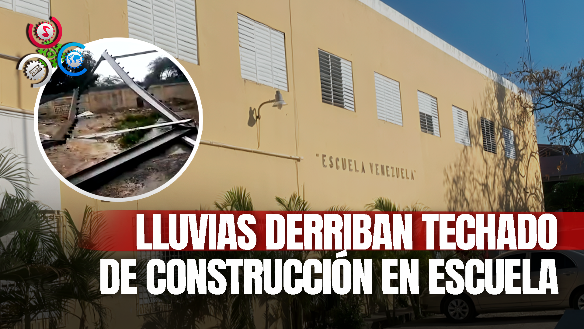Lluvias Y Ráfagas De Viento Desploman Techo De Una Construcción En Escuela De Elías Piña