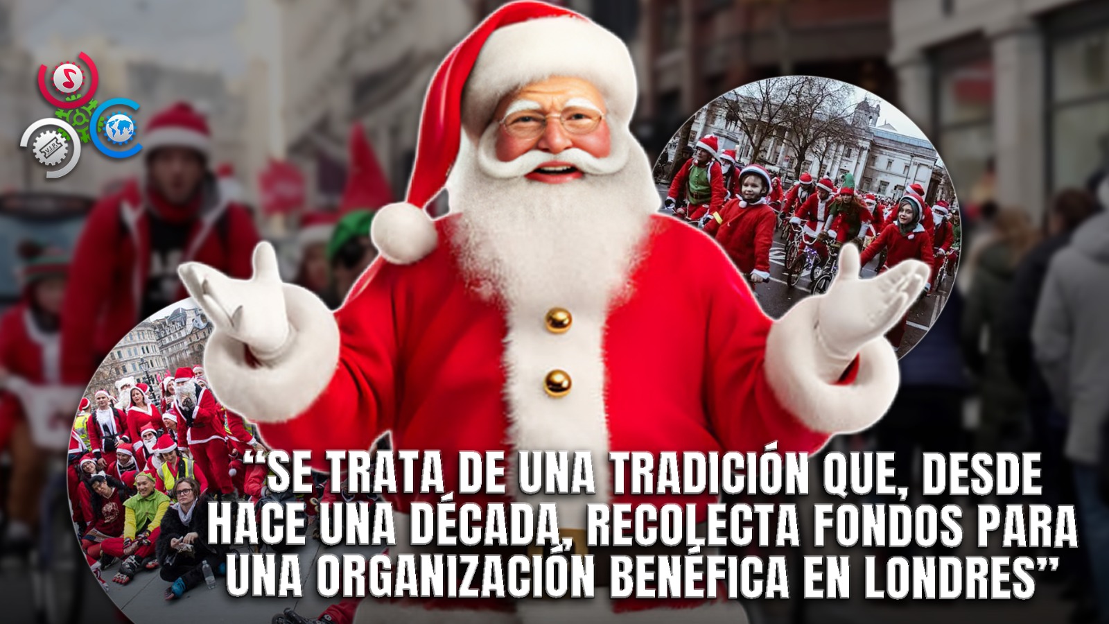 Londres Celebra La Navidad Con Un Vibrante Desfile De Santas Pedaleando Por La Ciudad