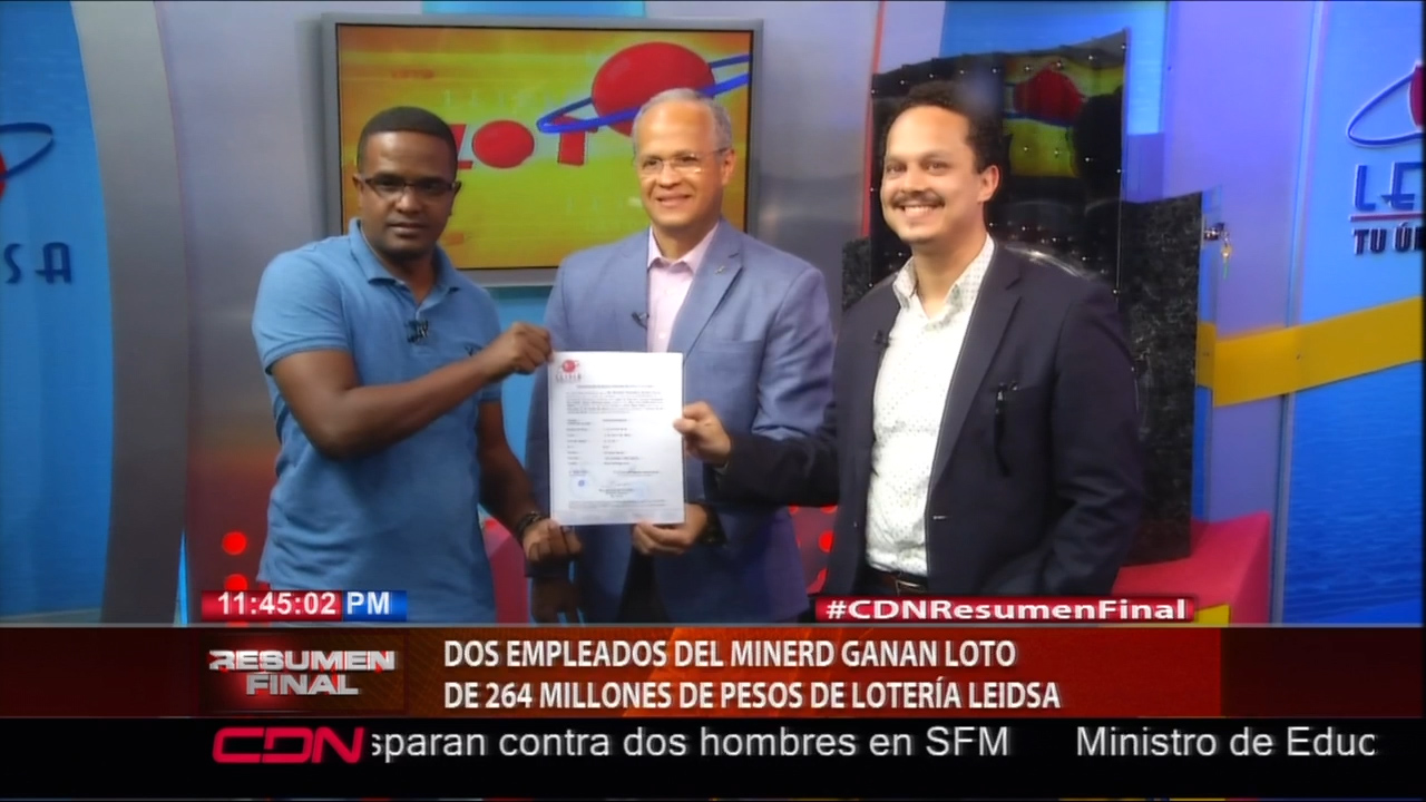 Dos Empleados Del Minerd Ganan Loto De 264 Millones De Pesos De Loteria Leidsa