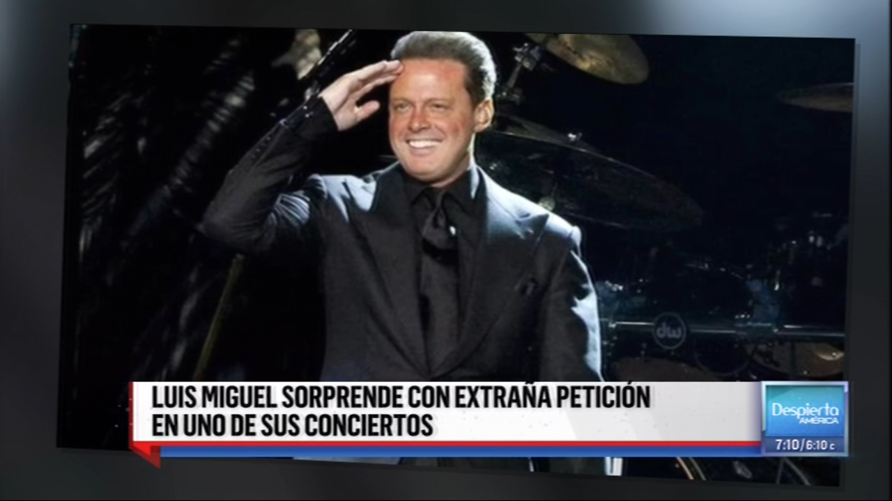 El Cantante Luis Miguel Sorprende Con Extraña Petición En Uno De Sus Conciertos