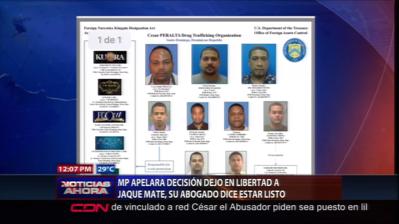 MP Apelara Decisión Por La Cual Dejó En Libertad A Jaque Mate, Su Abogado Dice Estar Listo