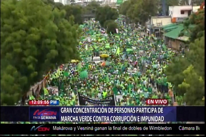 Avasallante Marcha Verde En La Ciudad De Santo Domingo