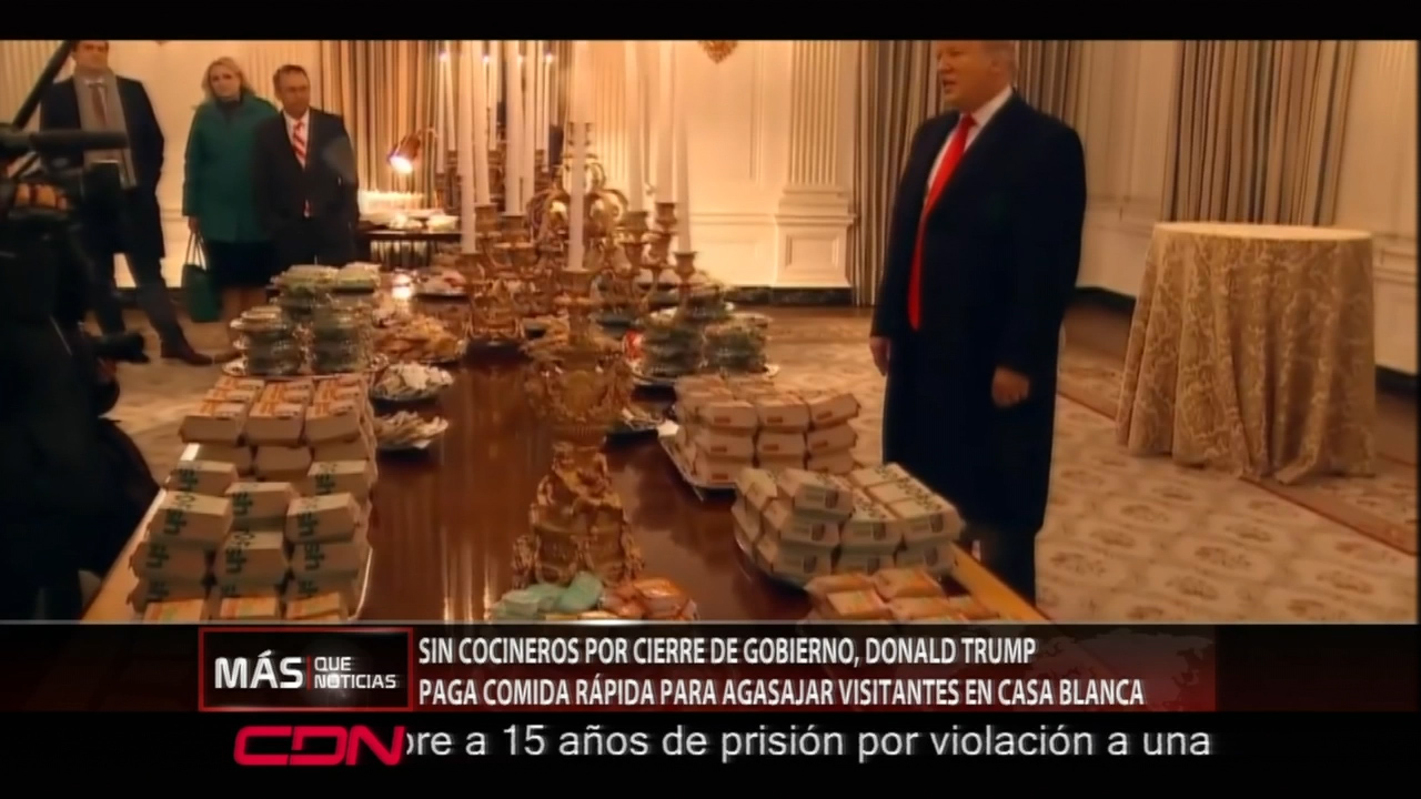 Sin Cocineros Por El Cierre De Gobierno Donald Trump Paga Comida Rápida Para Agasajar Visitantes En La Casa Blanca