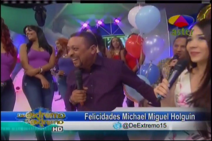 Celebrando El Cumpleaños De Michael Miguel En ‘De Extremo A Extremo’ #Video