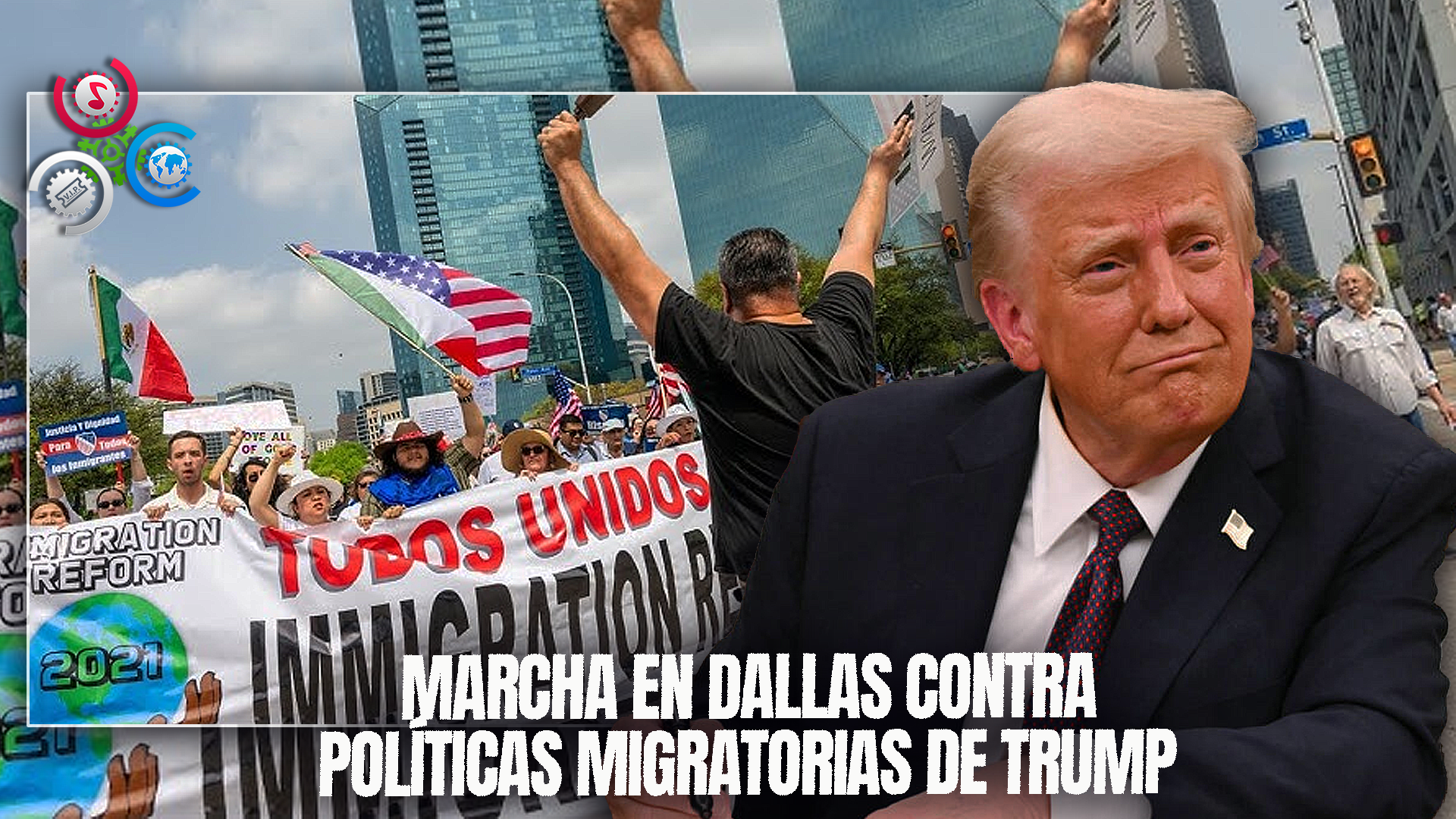 Miles Marchan En Dallas Contra Políticas Migratorias De Trump