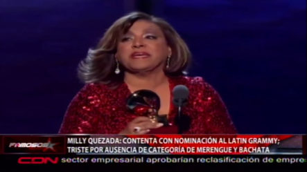 Milly Quezada, Contenta Con Nominación Al Latin Grammy