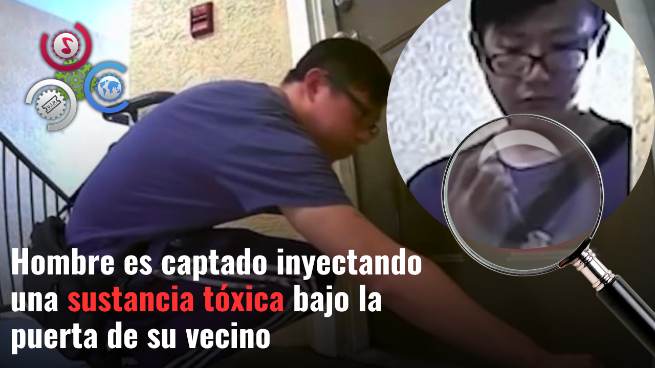 Hombre Es Captado Inyectando Una Sustancia Tóxica Bajo La Puerta De Su Vecino