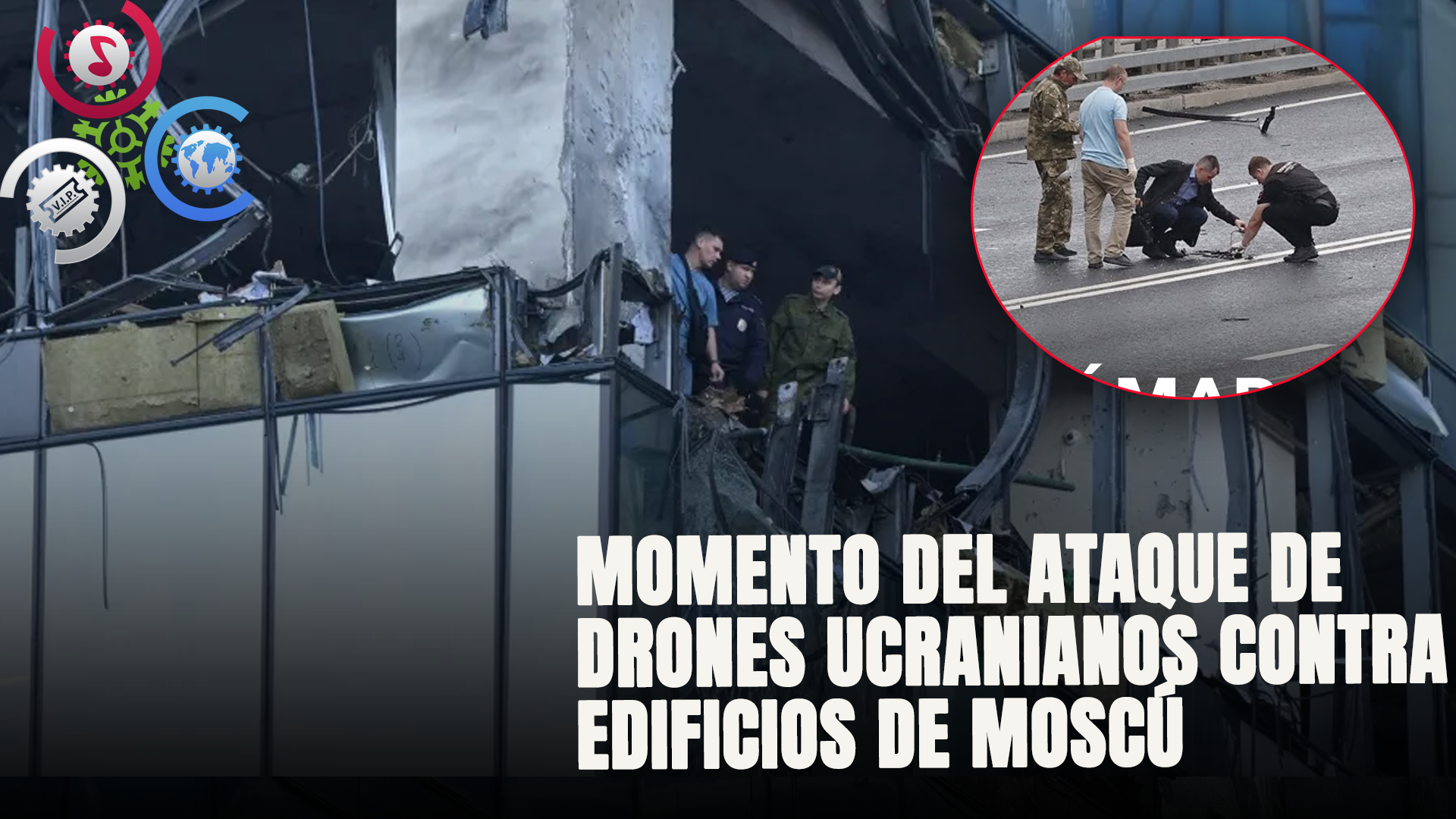 Momento Del Ataque De Drones Ucranianos Contra Edificios De Moscú