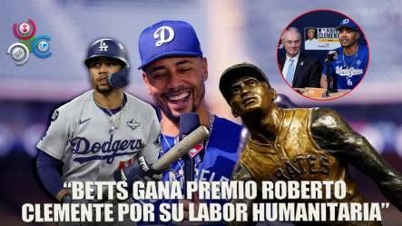 “Mookie Betts Recibe Premio Roberto Clemente Por Su Labor Humanitaria”