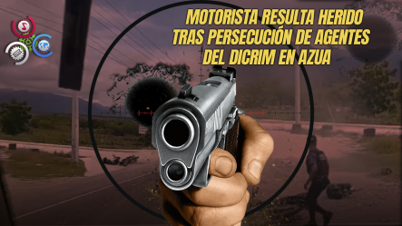 Motorista Cae Herido Al Pavimento Tras Ser Perseguido Y Baleado Por Agentes Del DICRIM En Azua