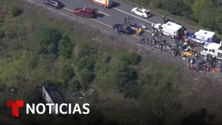 🔴EN VIVO: Imágenes Del Accidente De Un Autobús Volcado En Nueva York