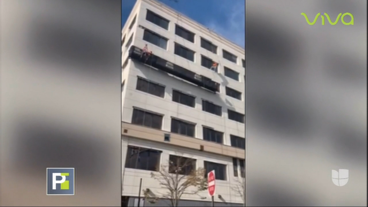 Al Borde De La Muerte Se Encontraban Dos Trabajadores Al Romperse La Soga Que Lo Sostenía En 6to Piso En Ney Jersey 