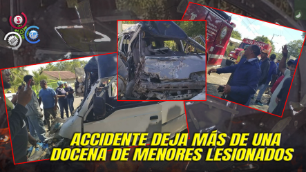 Niños Heridos Tras Choque Entre Camión Recolector Y Minibús Escolar En La Vega