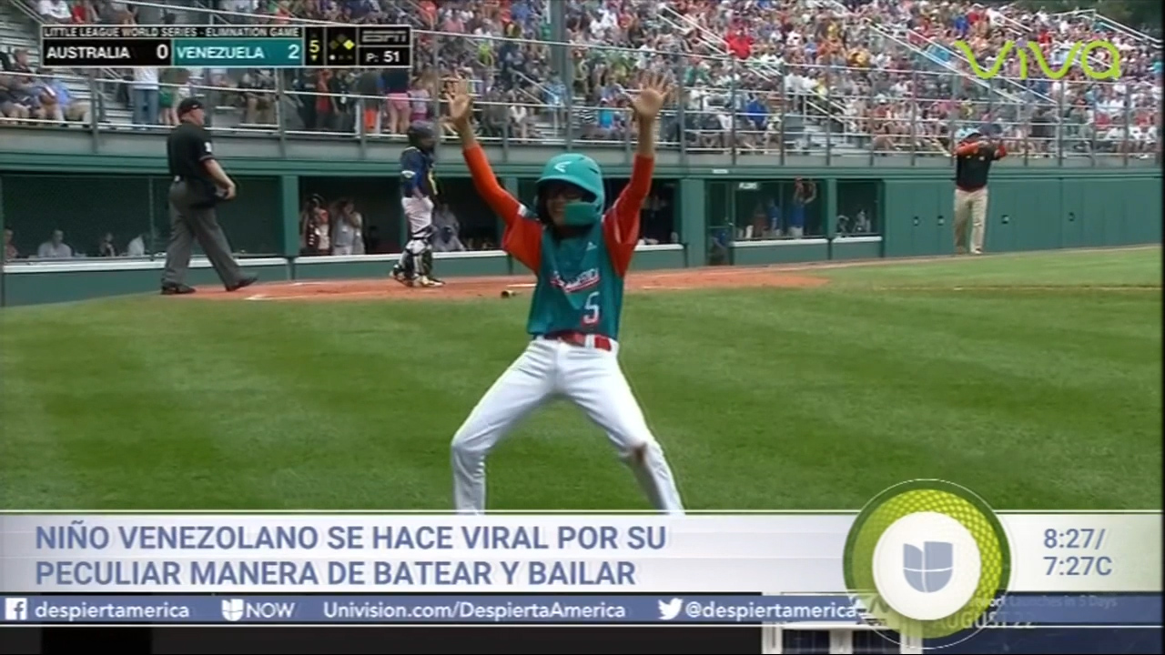 Niño Venezolano Se Hace Viral Por Su Peculiar Manera De Batear Y Bailar.