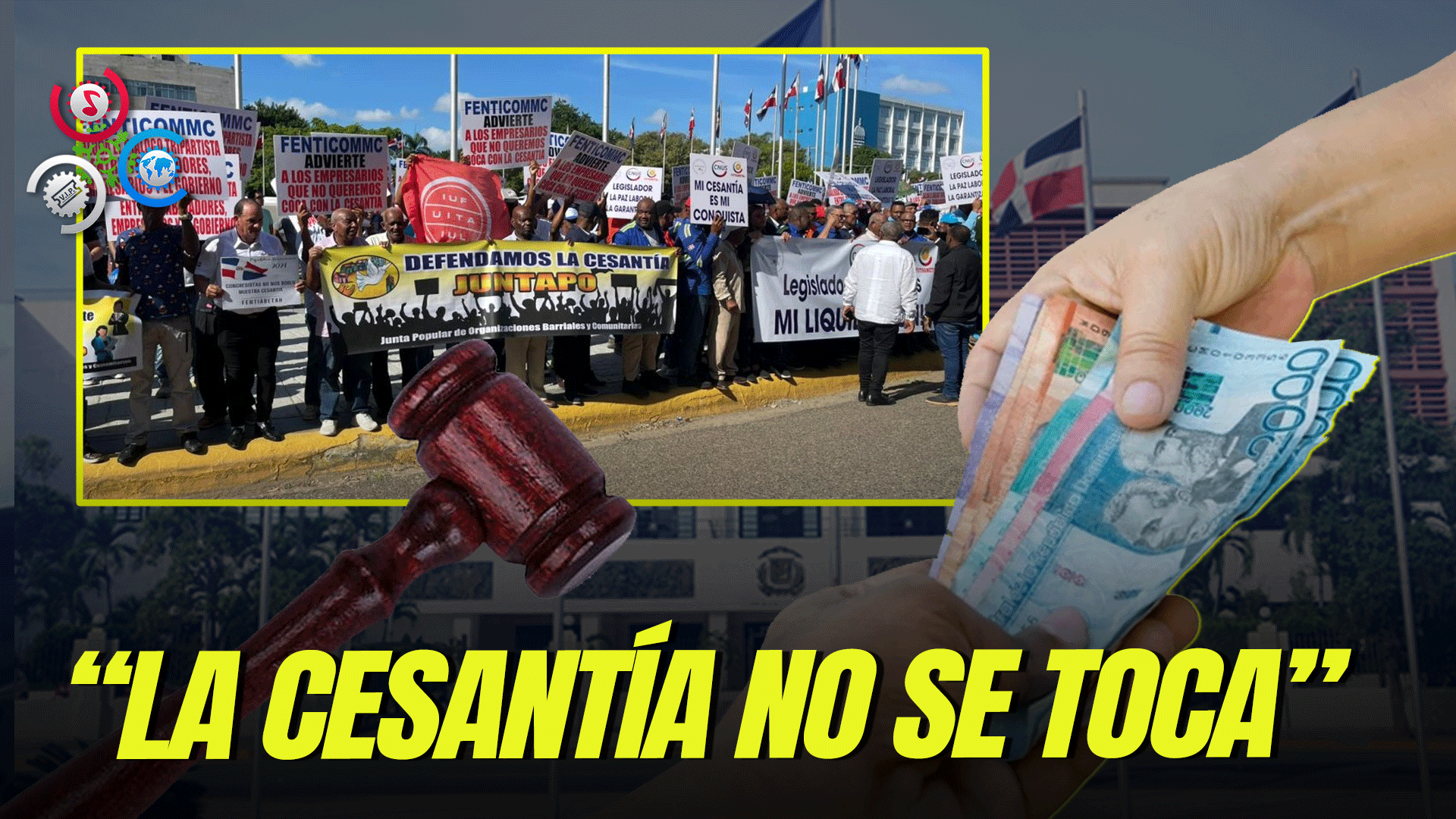 Empleados Encabezan Protesta Frente Al Congreso Nacional Ante Propuesta De Reforma Laboral