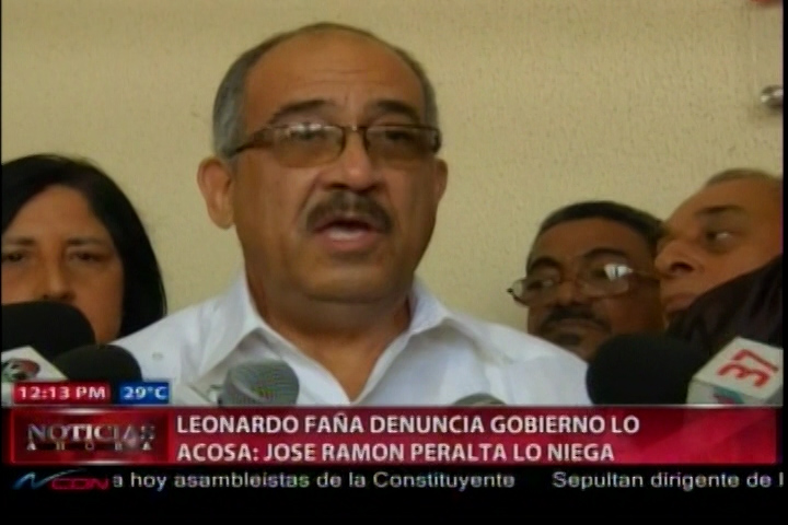 Leonardo Falla Denuncia Gobierno Lo Acosa; José Ramón Peralta Lo Niega